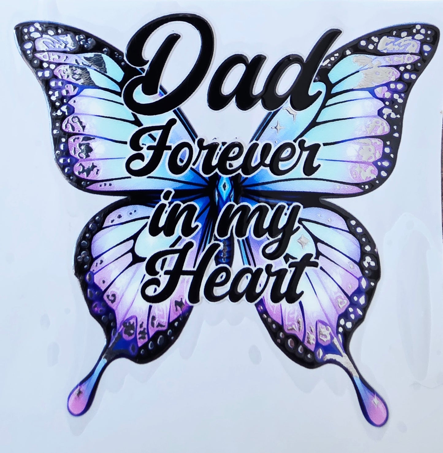 Foil UVDTF Memorial Butterfly