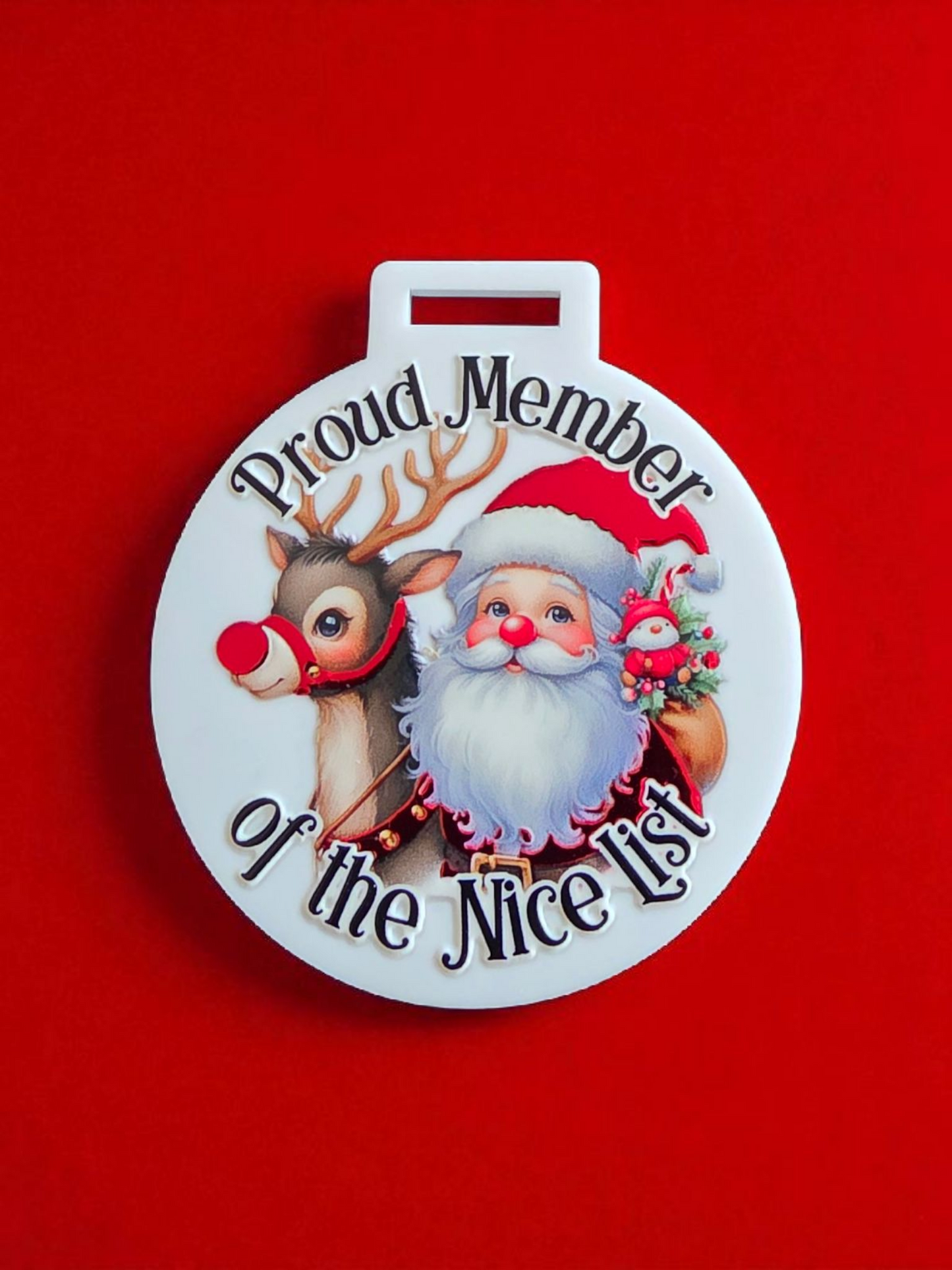Foil UVDTF Nice List Santa Medal