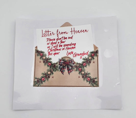 Personalised Red Foil UVDTF Letter from Heaven