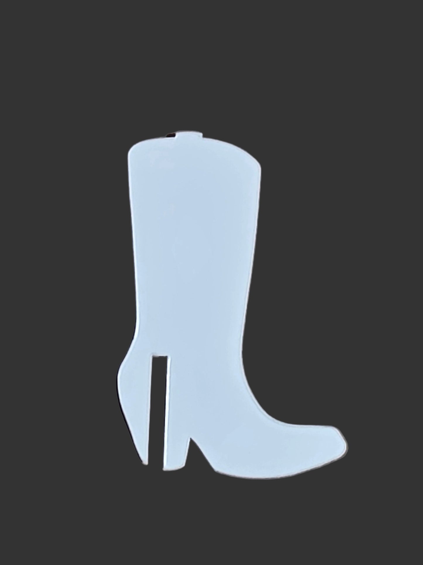 Acrylic cowboy boot glass charm