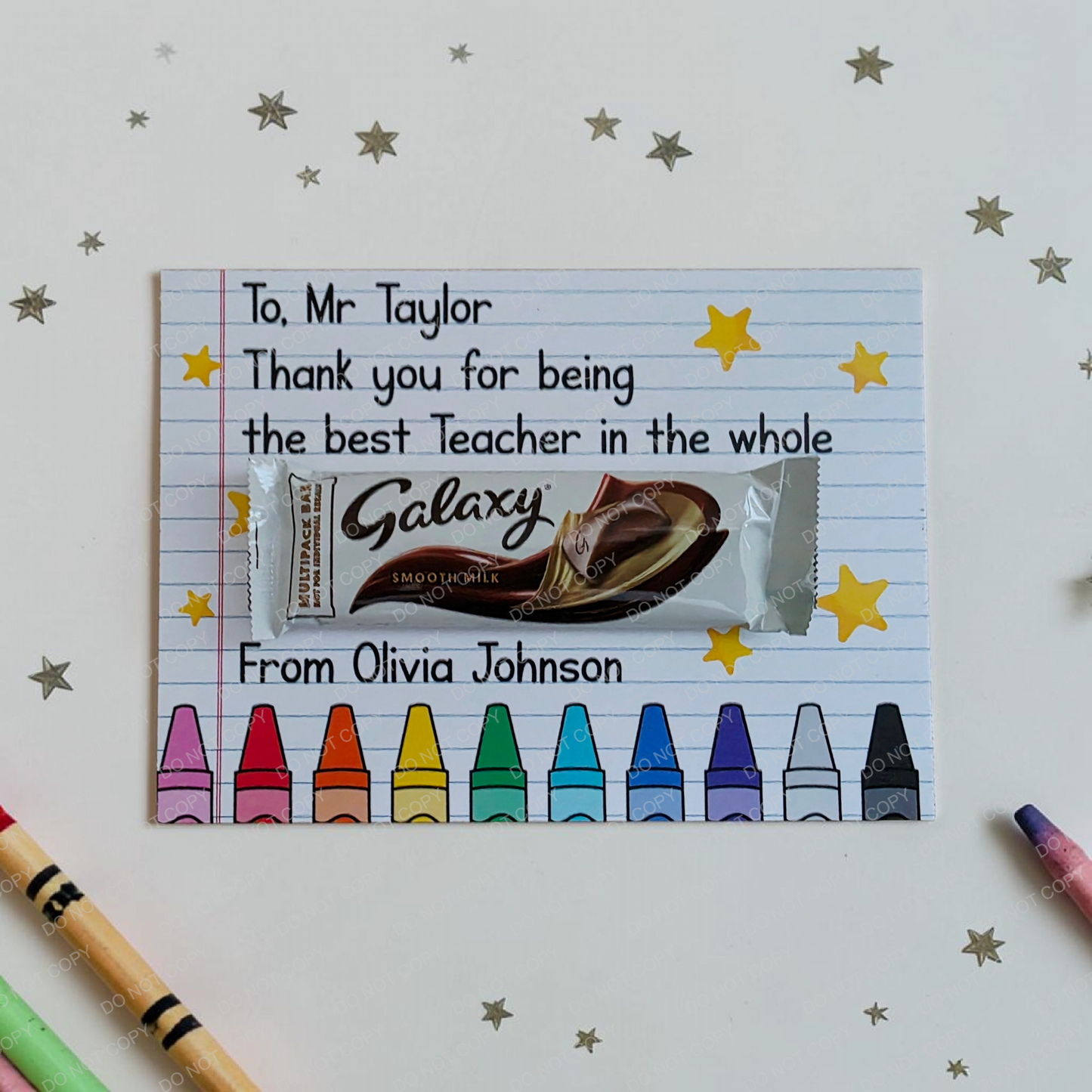 Teacher Gift Personalised UV Printed Galaxy Board