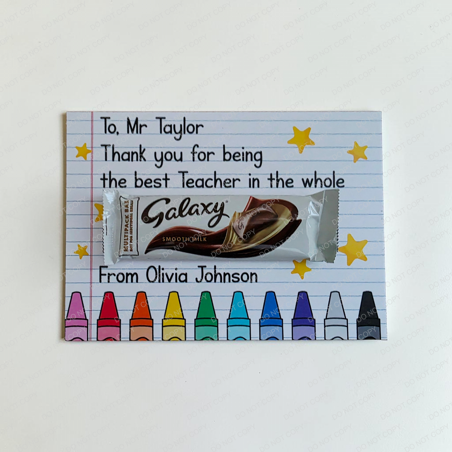 Teacher Gift Personalised UV Printed Galaxy Board