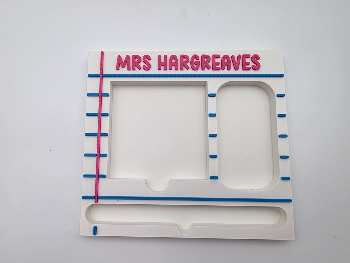 Sticky Note / Pen / Paperclip Holder - Personalised with any name or blank - Mackie Direct