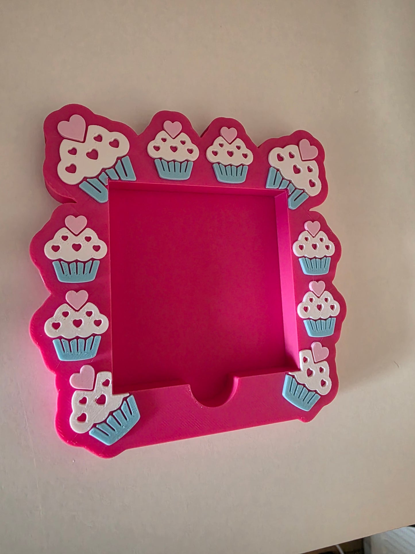 Cupcake Post it Note / Sticky Note Holder 3d Printed