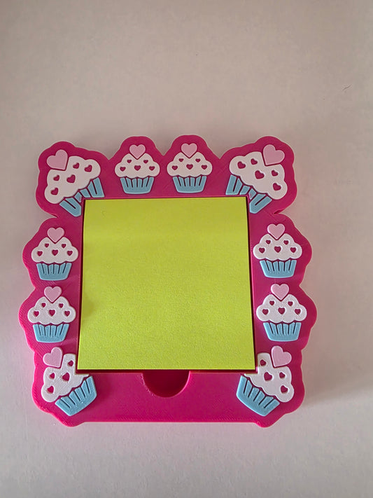 Cupcake Post it Note / Sticky Note Holder 3d Printed