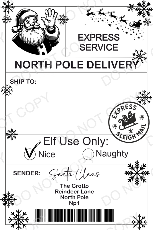 Santa Labels - Digital Download Only