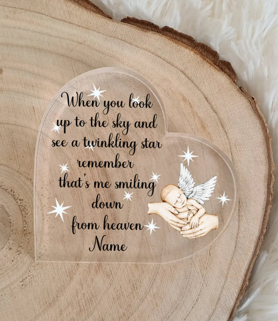 UV Printed Baby Memorial Freestanding Heart - Mackie Direct