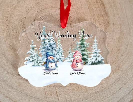 UV Printed Snowman Children Bauble - Mackie Direct