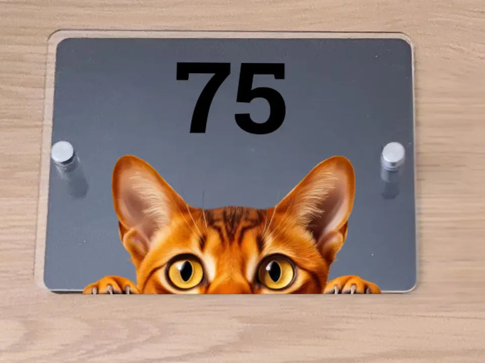 UV Printed Cat Door Sign