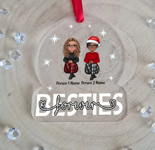 UV Printed Besties/Friends Bauble