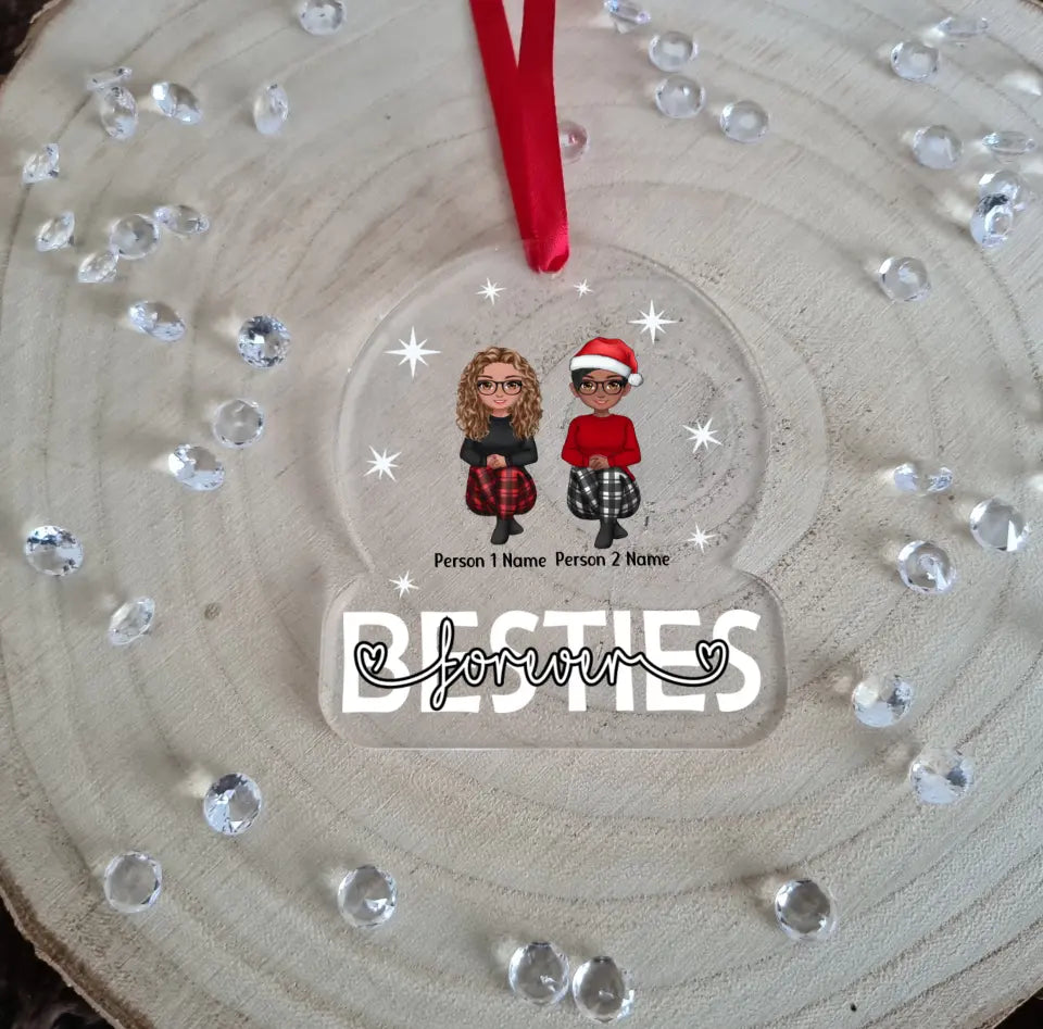 UV Printed Besties/Friends Bauble