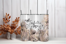 Load image into Gallery viewer, 20oz Skinny Tumbler Sublimation Print - Boho Flowers
