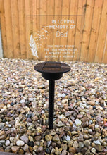 Load image into Gallery viewer, Memorial Engraved Solar Light
