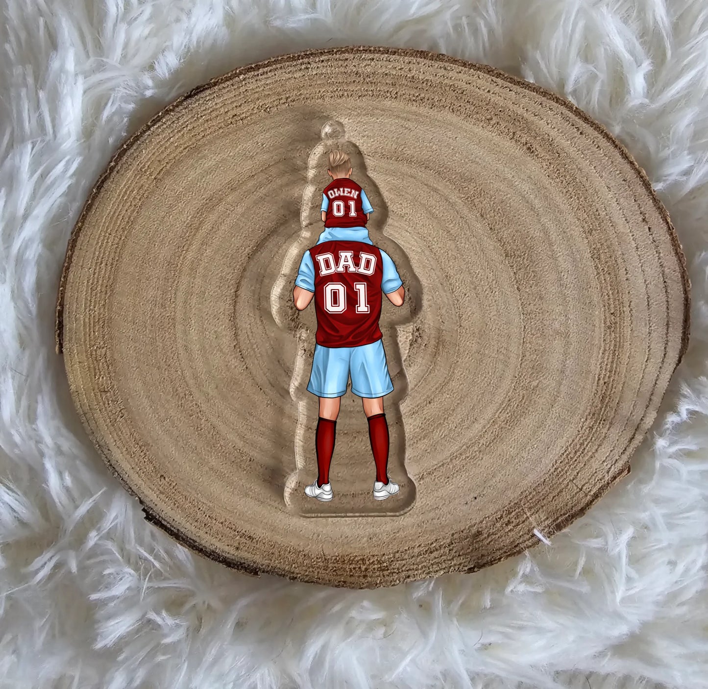 Football Dad & Child/Children Car Charm