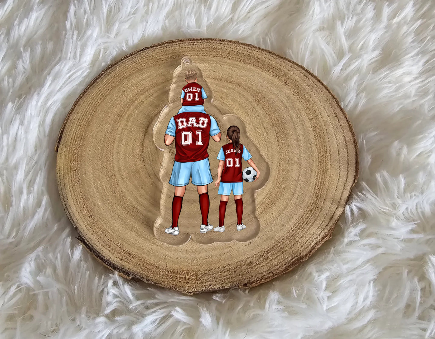 Football Dad & Child/Children Car Charm