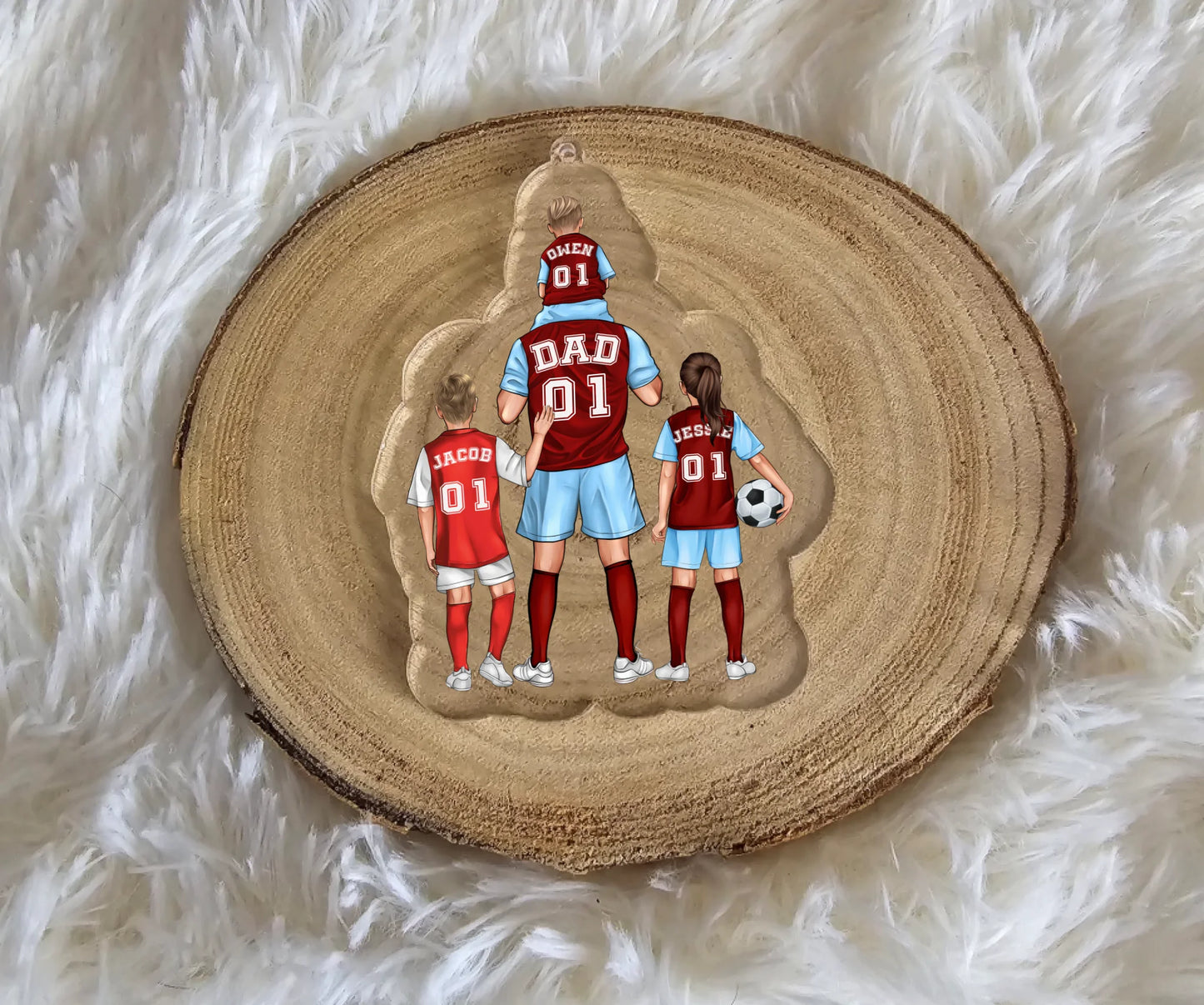 Football Dad & Child/Children Car Charm