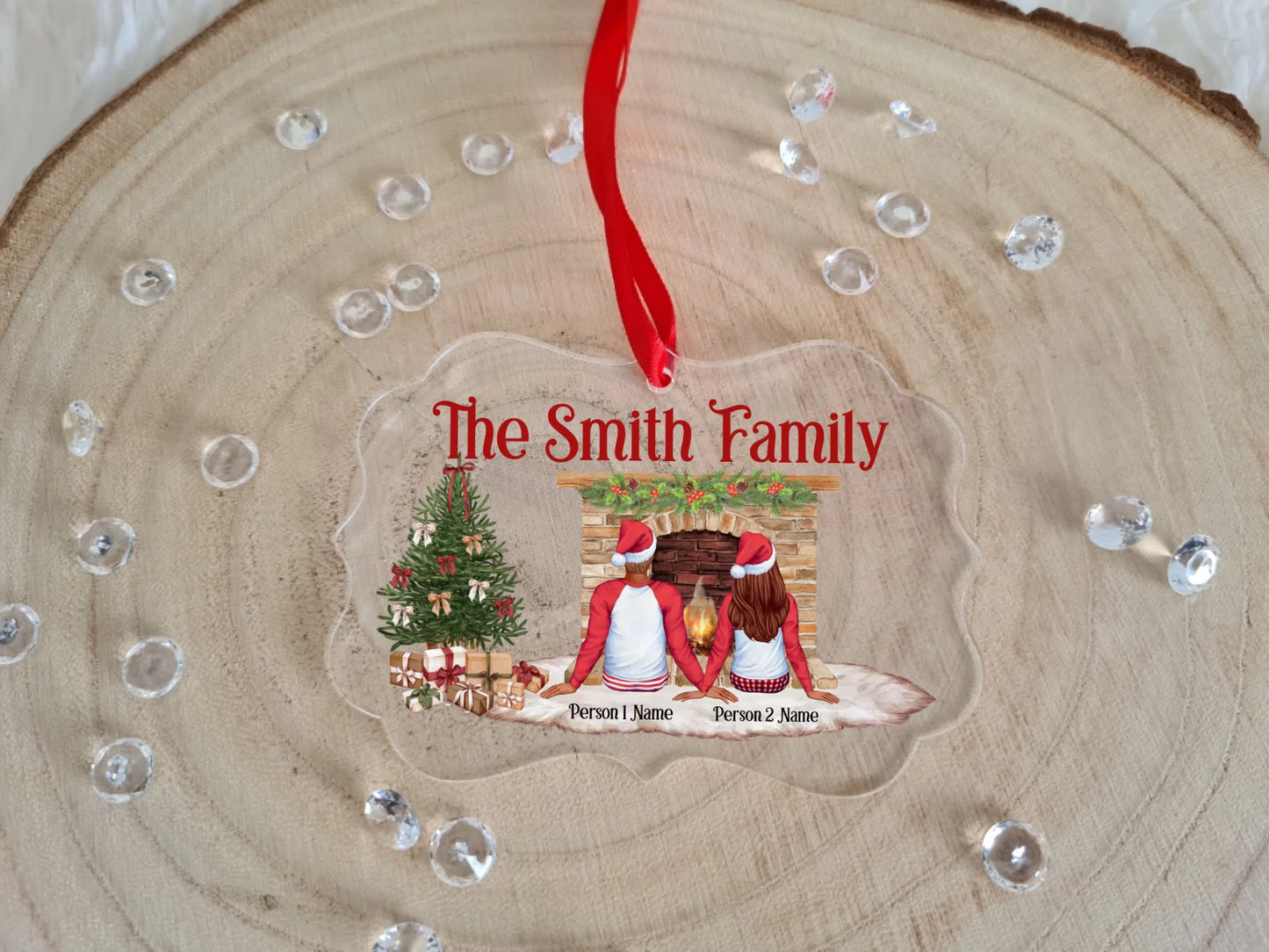 UV Printed Family PJ Bauble