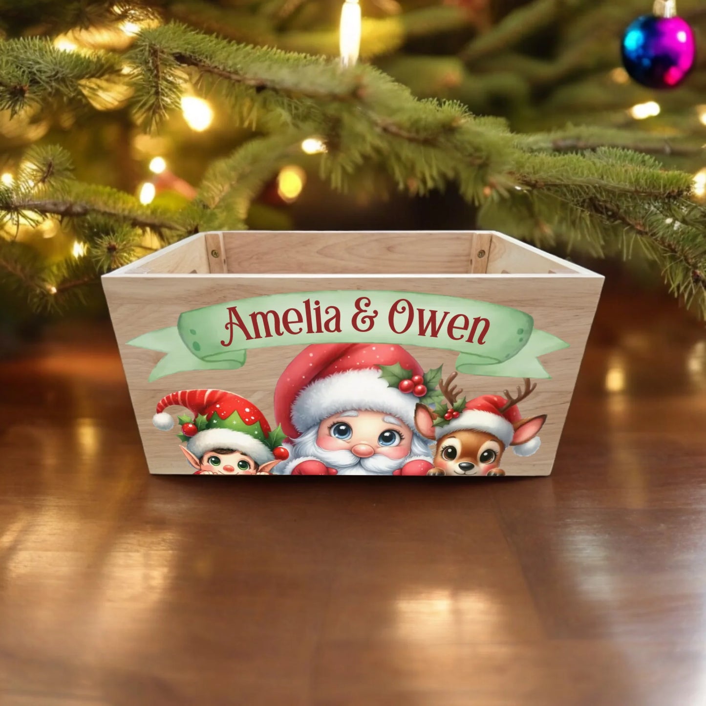 UV Printed Christmas Crate - Design 2