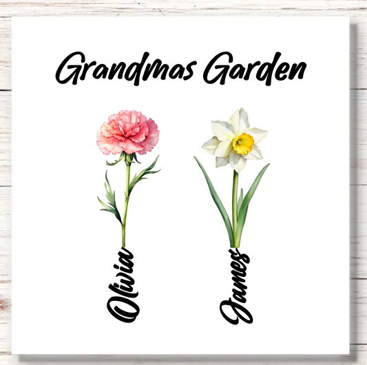 6 Square Stickers Wood Mockup Image