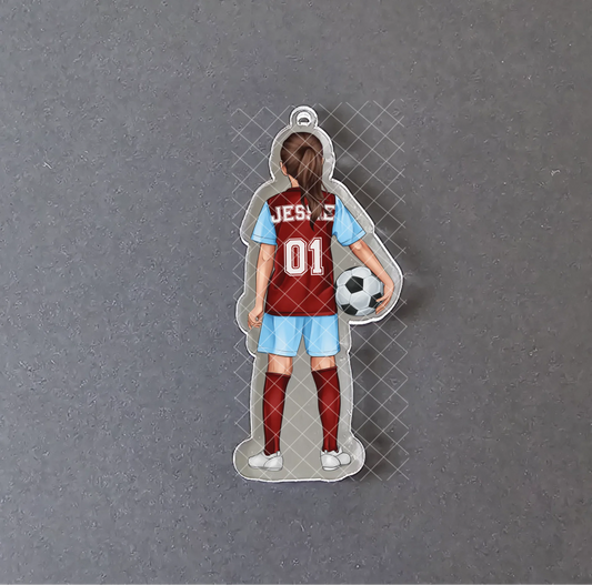 UV Printed Single Child Football Car Hanger