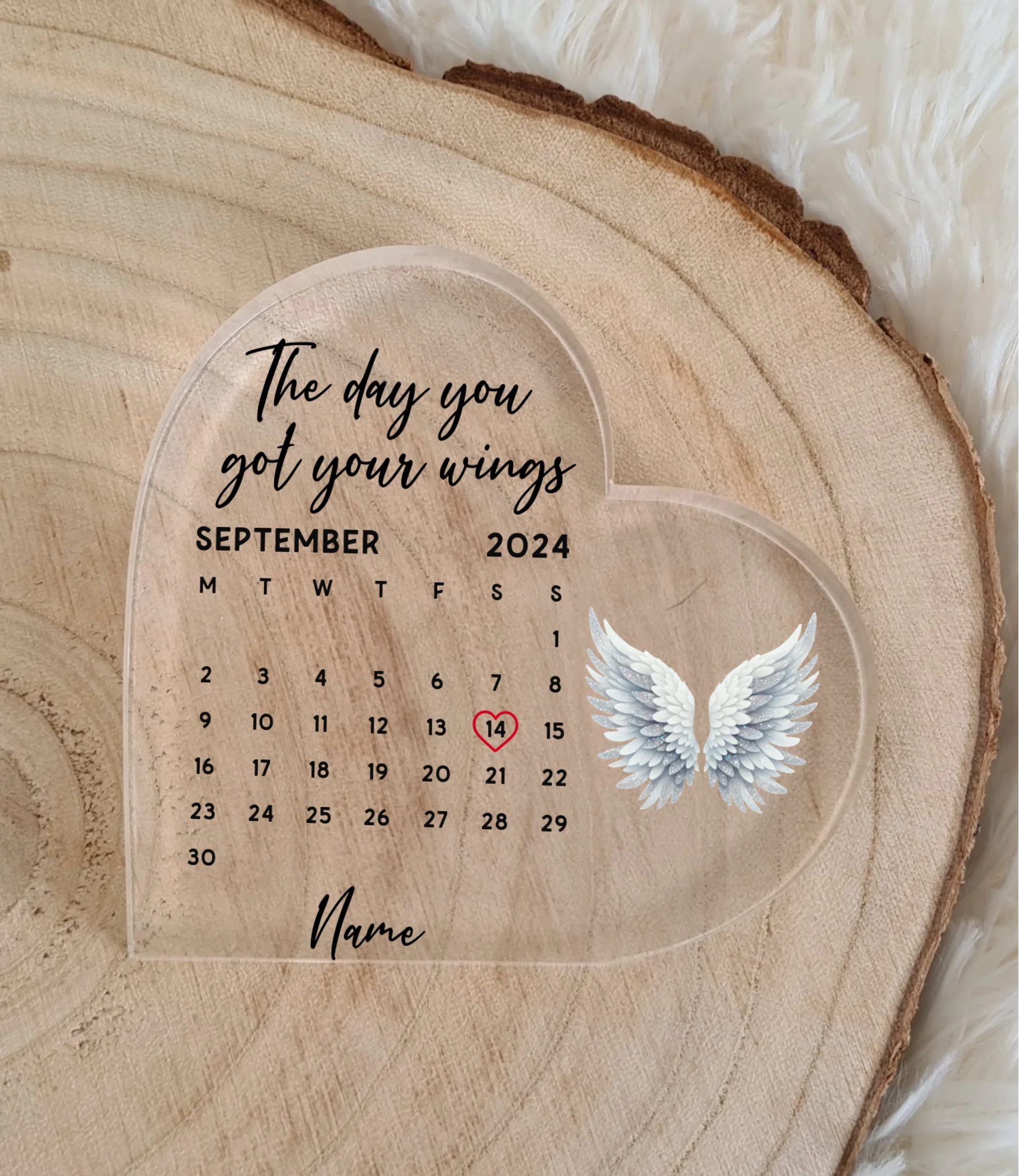 Memorial UV Printed Freestanding Heart - Mackie Direct
