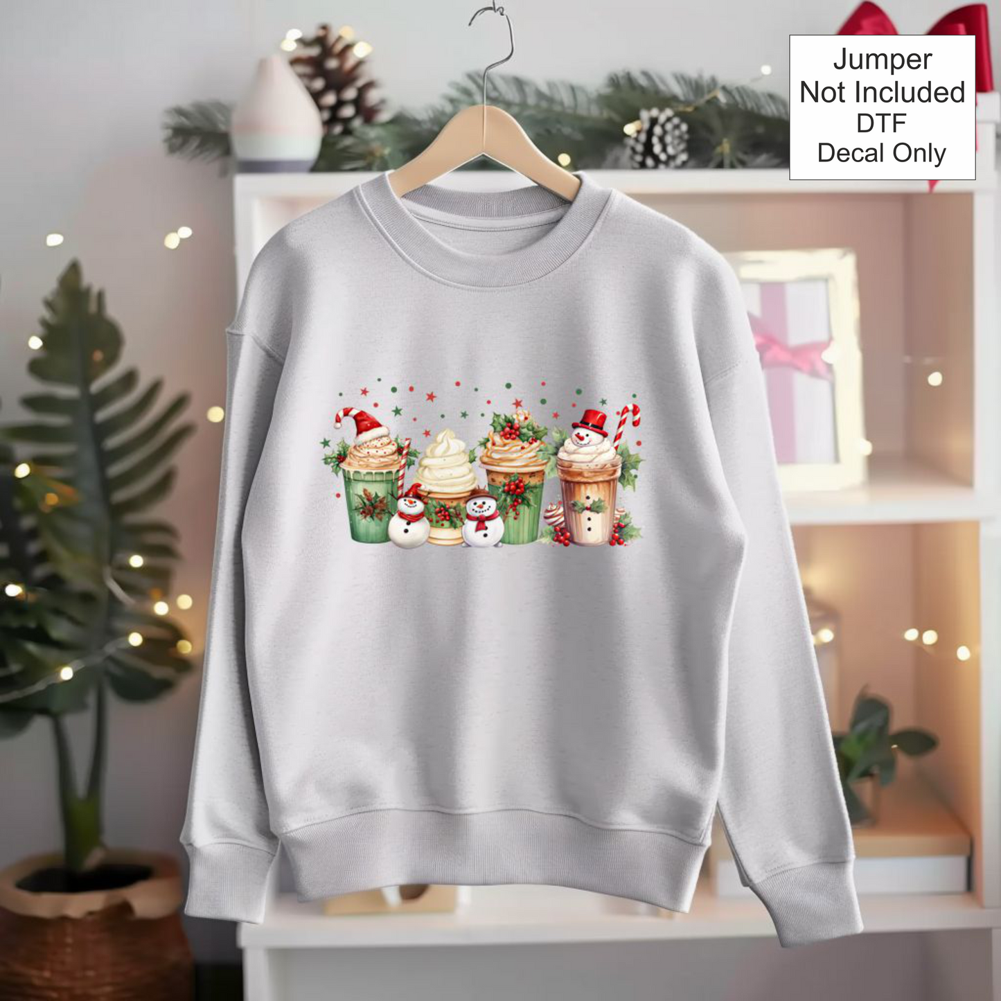 DTF Snowman Coffee