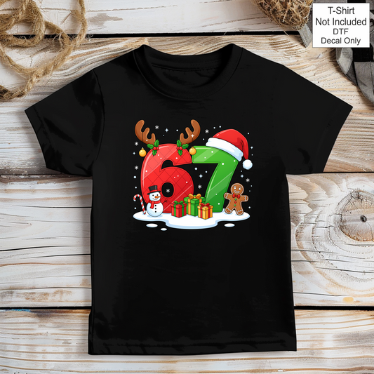 DTF Christmas Theme Six Seven - Snowman & Gingerbread Man