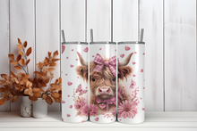Load image into Gallery viewer, 20oz Skinny Tumbler Sublimation Print  - Highland Cow
