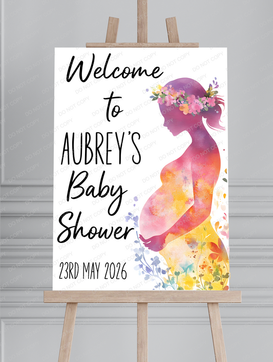 Baby Shower Printed Board Welcome Sign