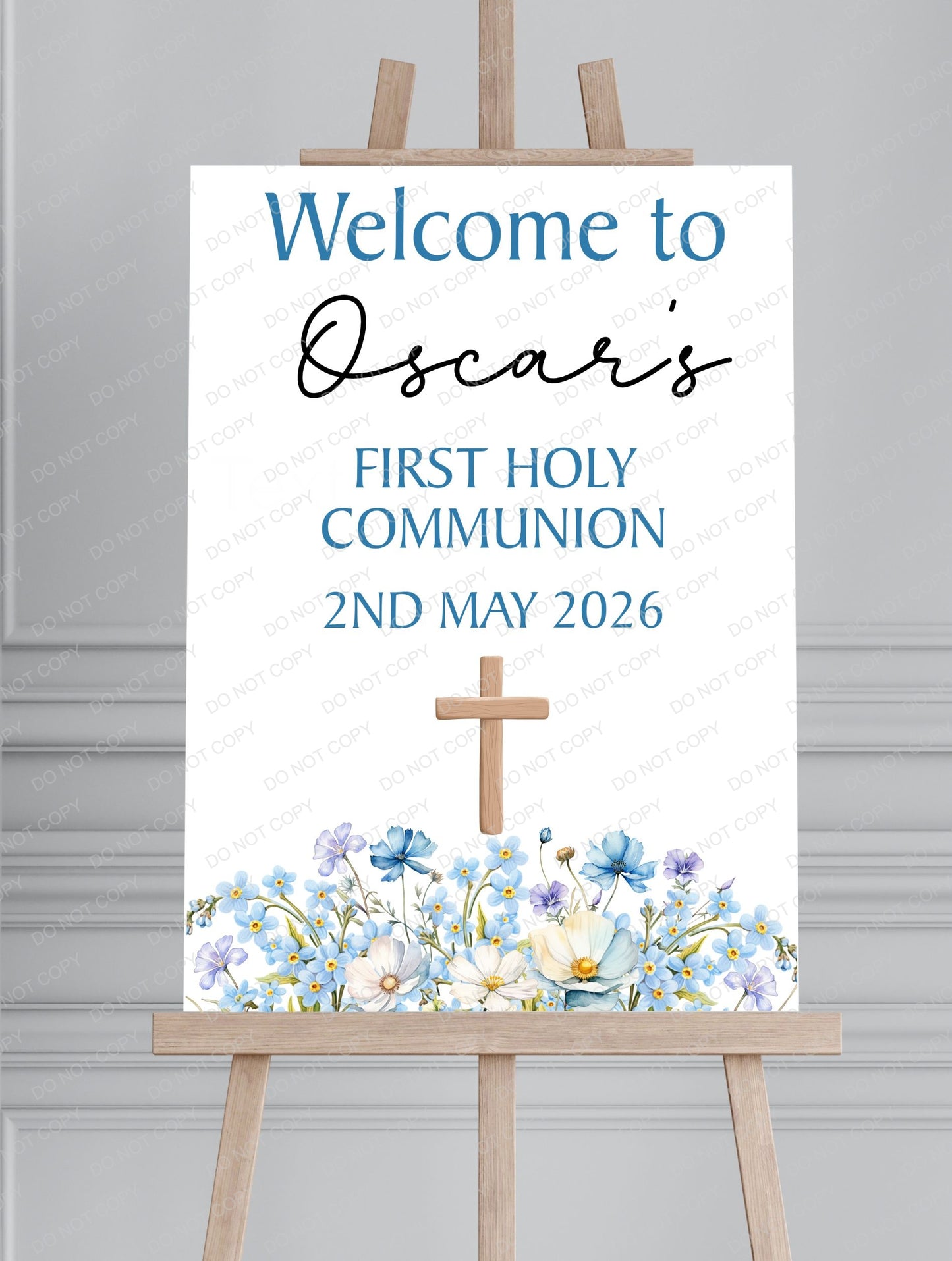Holy Communion/Baptism/Christening Printed Board Welcome Sign - Mackie Direct