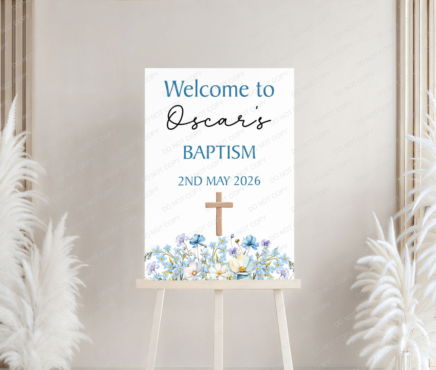 Holy Communion/Baptism/Christening Printed Board Welcome Sign - Mackie Direct