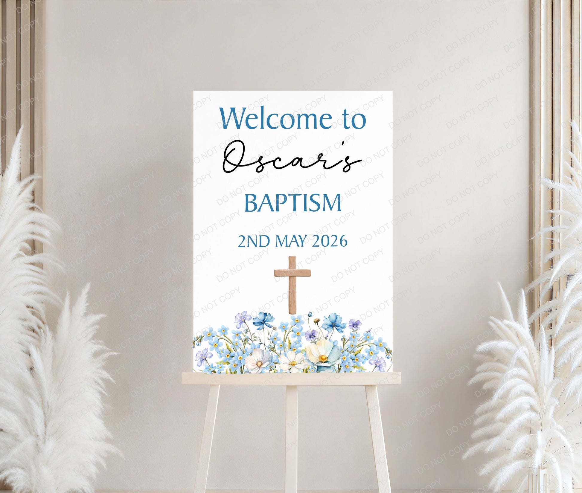 Holy Communion/Baptism/Christening Printed Board Welcome Sign - Mackie Direct