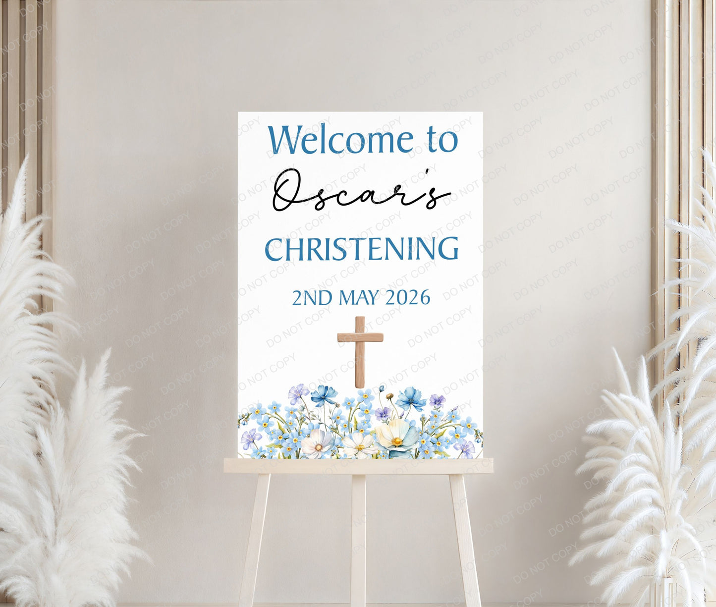 Holy Communion/Baptism/Christening Printed Board Welcome Sign - Mackie Direct