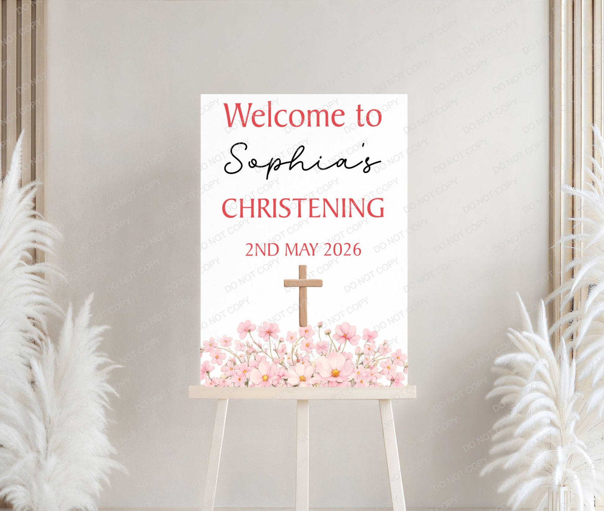 Holy Communion/Baptism/Christening Printed Board Welcome Sign - Mackie Direct