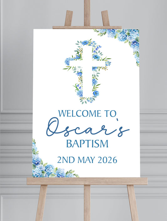 Holy Communion/Baptism/Christening Printed Board Welcome Sign - Mackie Direct