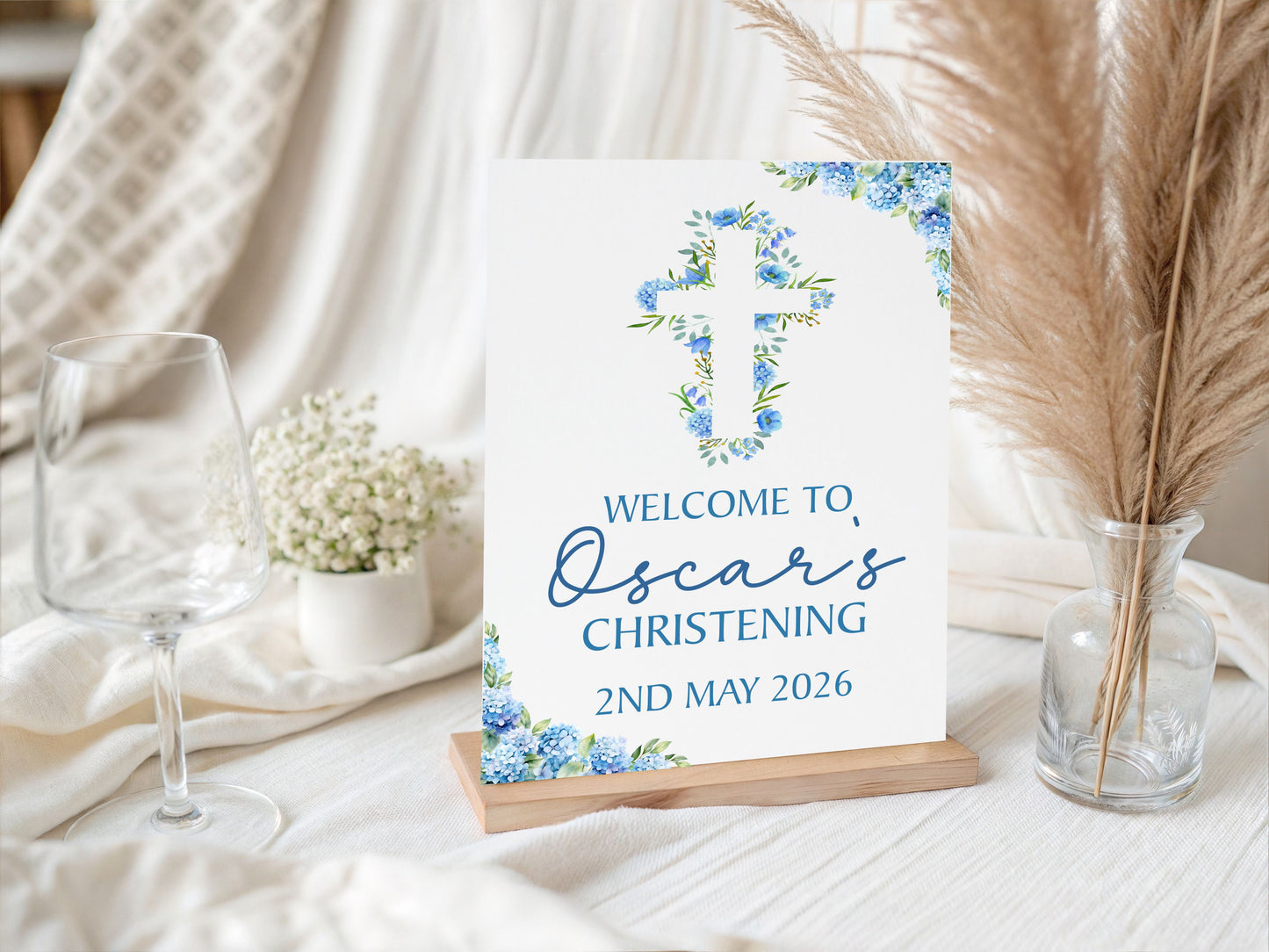 Holy Communion/Baptism/Christening Printed Board Welcome Sign - Mackie Direct