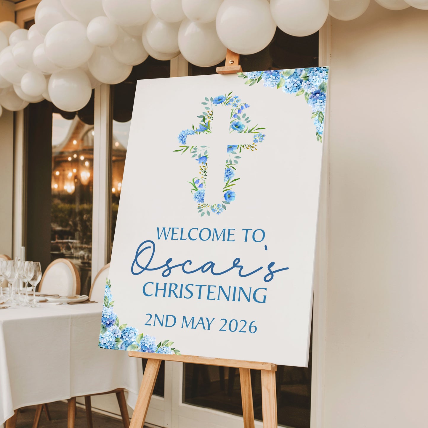 Holy Communion/Baptism/Christening Printed Board Welcome Sign - Mackie Direct
