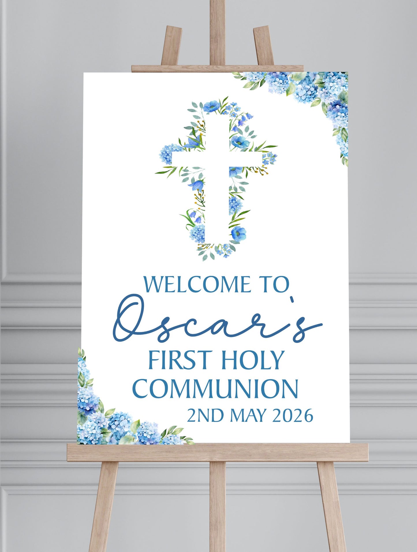 Holy Communion/Baptism/Christening Printed Board Welcome Sign - Mackie Direct