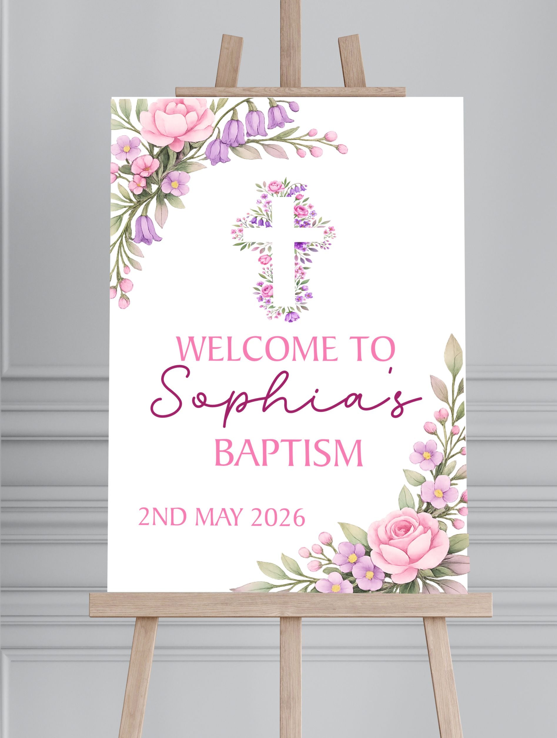 Holy Communion/Baptism/Christening Printed Board Welcome Sign - Mackie Direct
