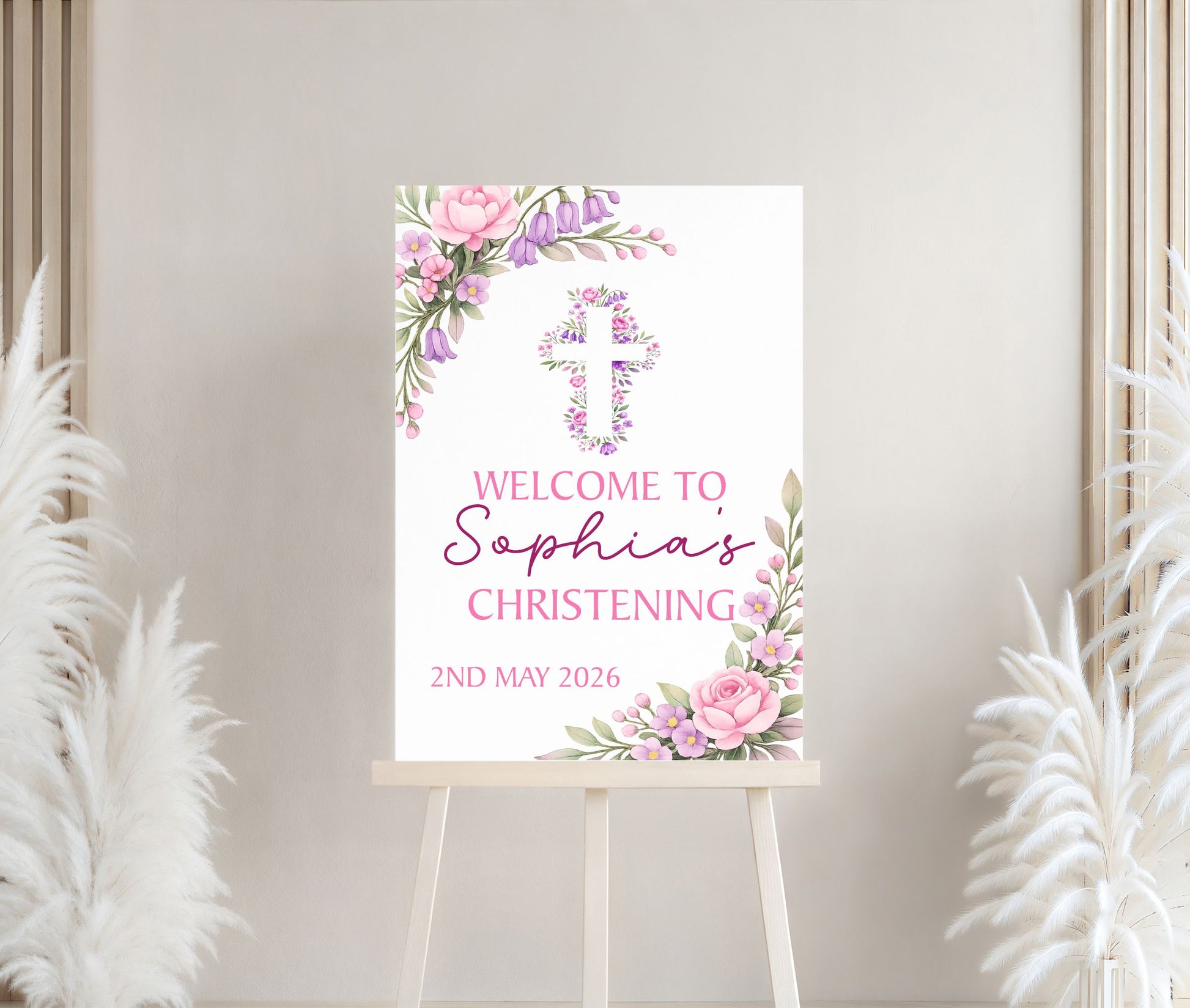 Holy Communion/Baptism/Christening Printed Board Welcome Sign - Mackie Direct