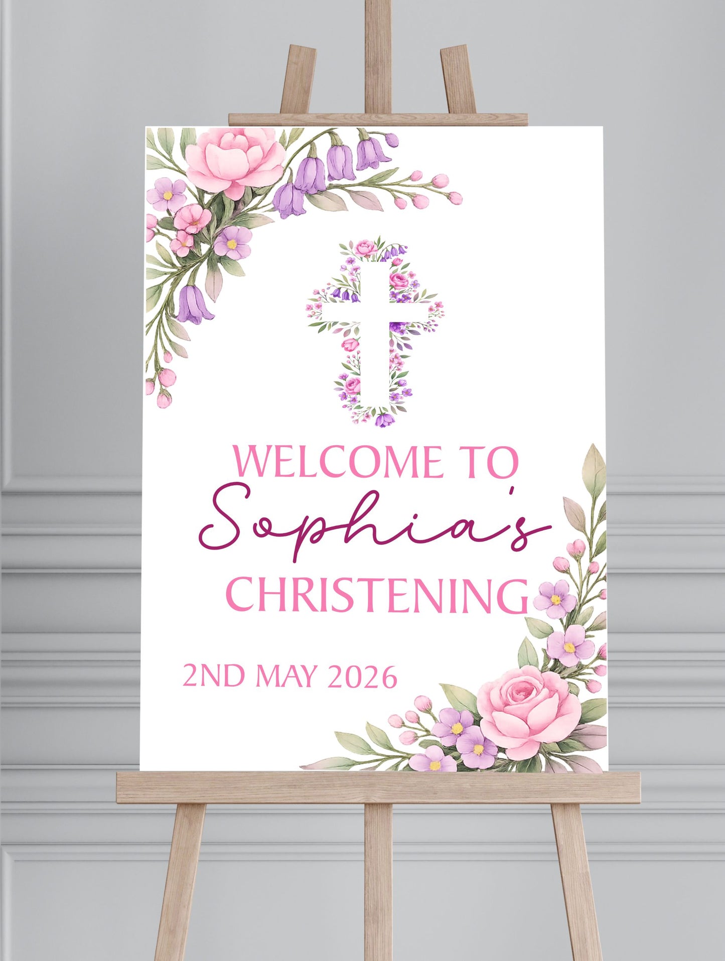 Holy Communion/Baptism/Christening Printed Board Welcome Sign - Mackie Direct
