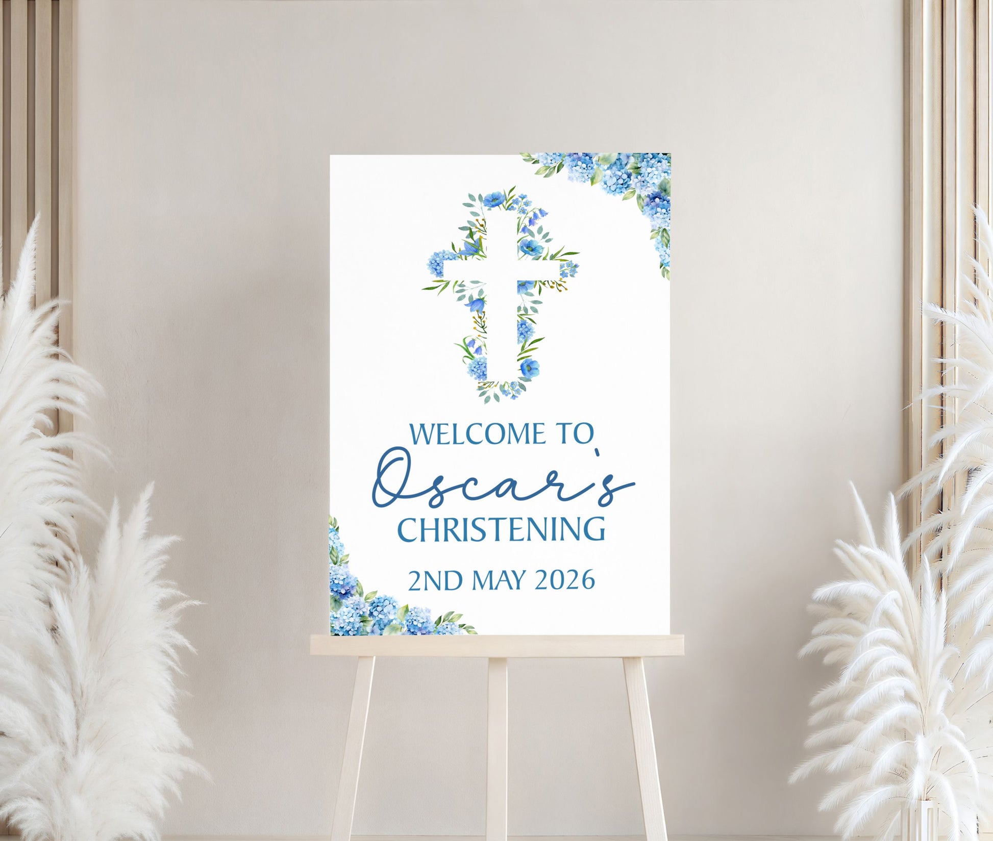 Holy Communion/Baptism/Christening Printed Board Welcome Sign - Mackie Direct