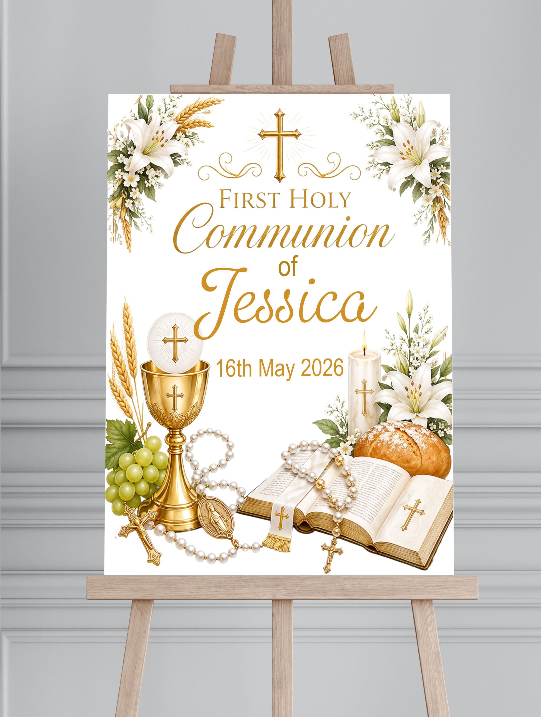 Holy Communion Printed Board Welcome Sign - Mackie Direct