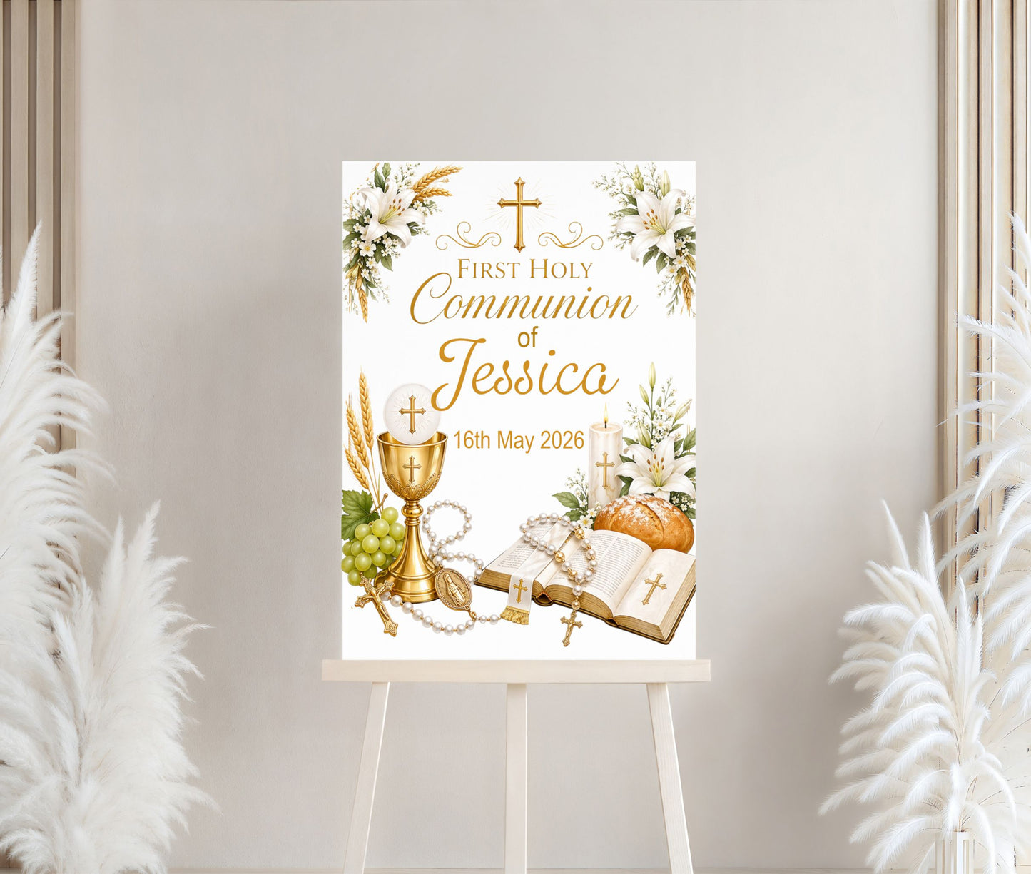Holy Communion Printed Board Welcome Sign - Mackie Direct
