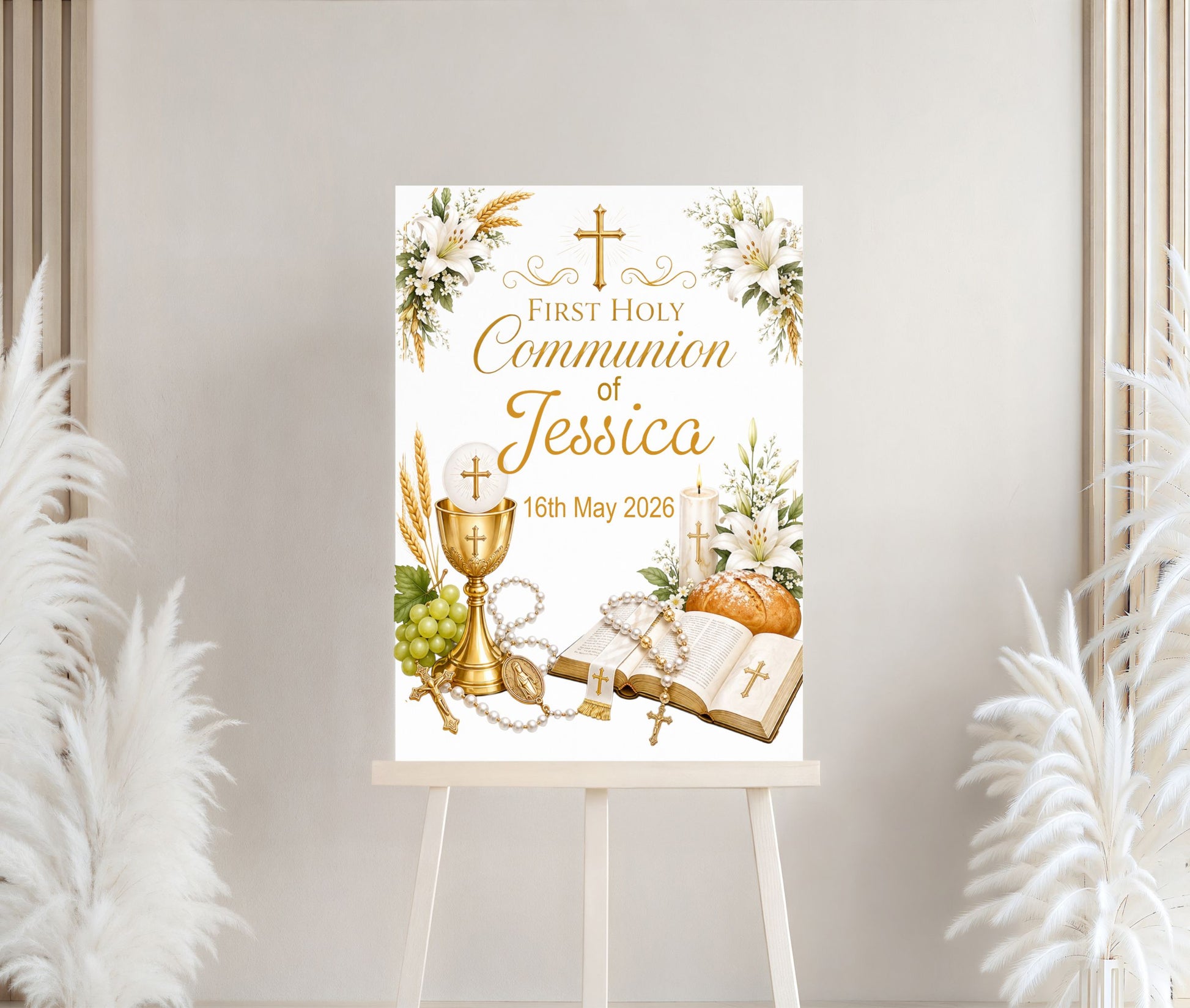 Holy Communion Printed Board Welcome Sign - Mackie Direct
