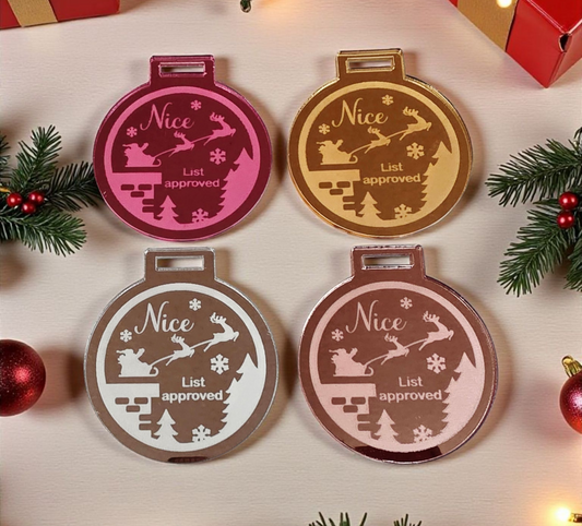 Acrylic Nice List Medal