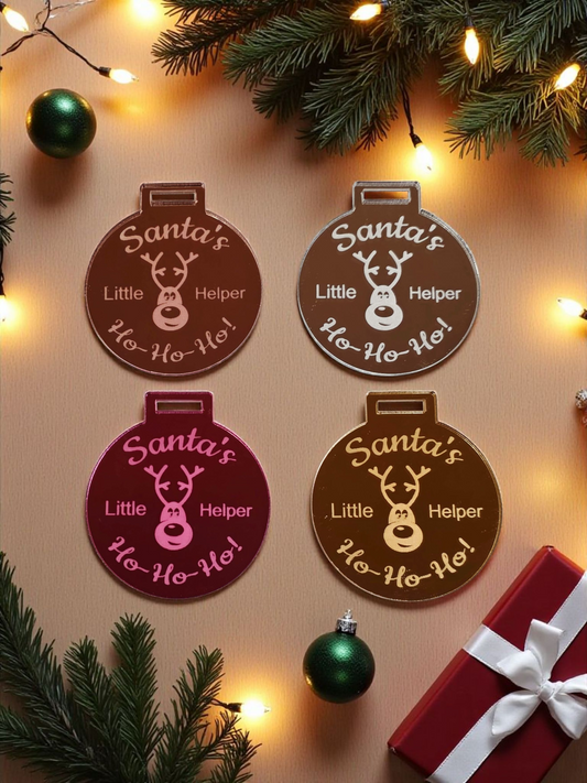 Acrylic Santa's Little Helper Medal