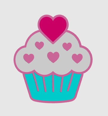 Cupcake Flat Back 3d Printed