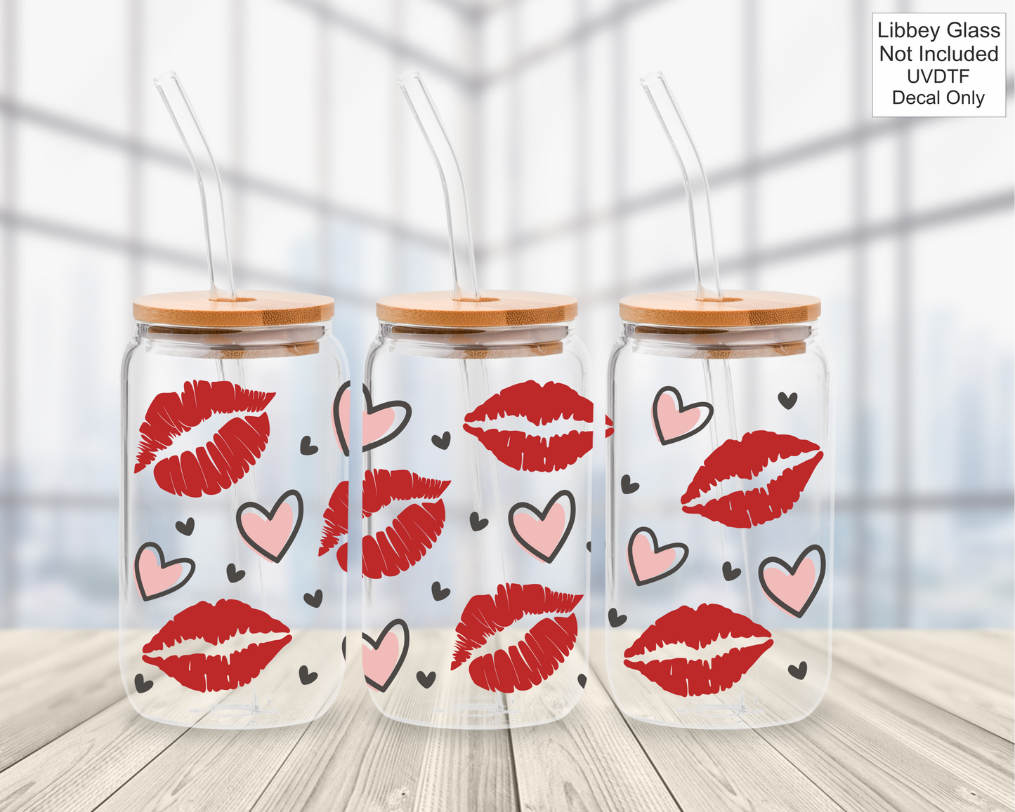 UVDTF 16oz Libbey Glass Wrap - Valentines
