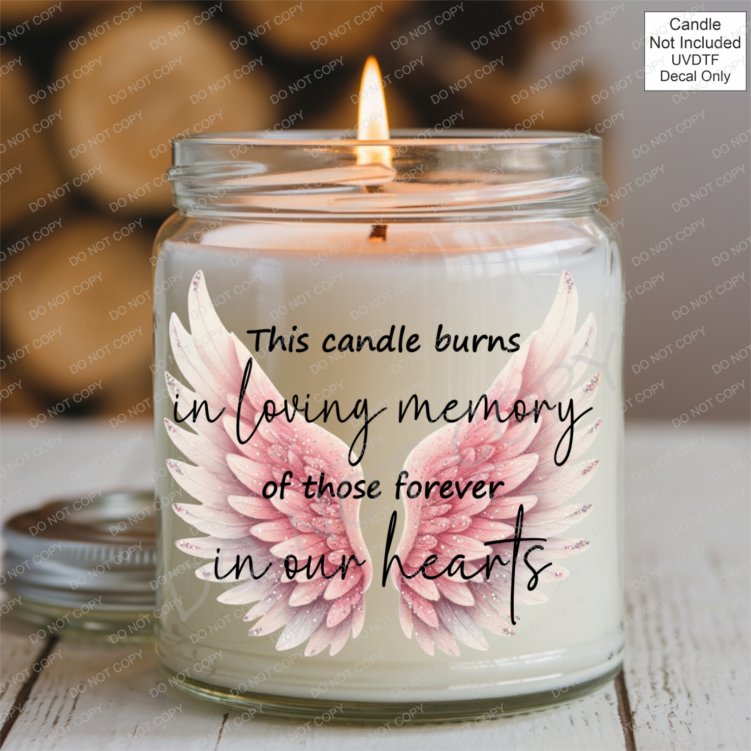 UVDTF Candle Burns In Loving Memory - Mackie Direct